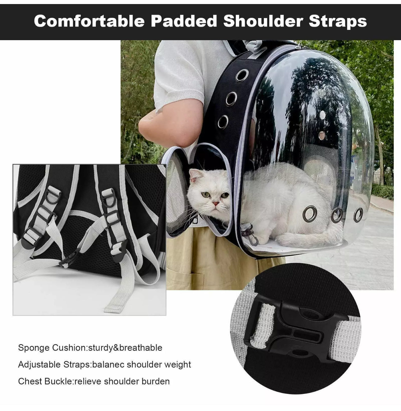 Cozy Ride™ Transparent Bubble Cat Backpack