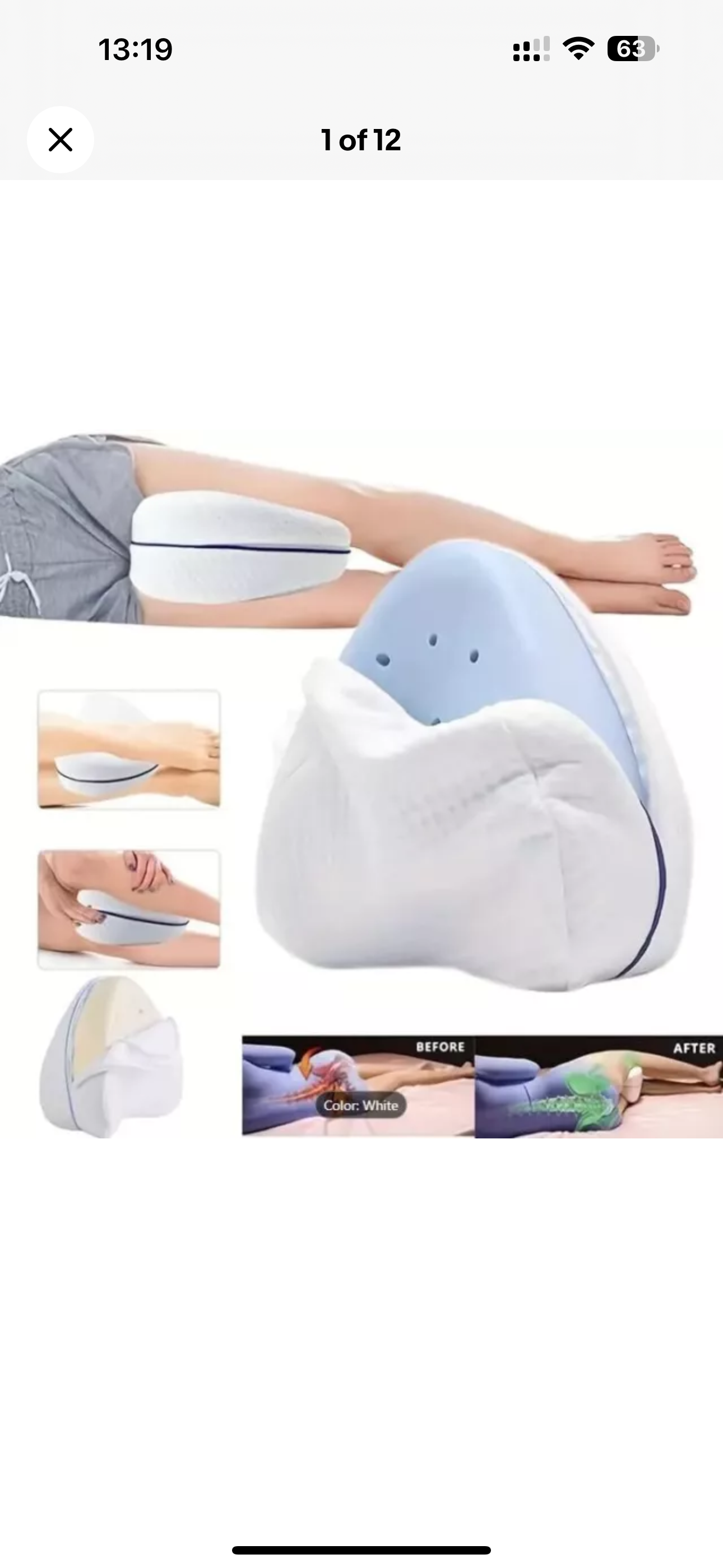 Misk Bliss Memory Foam Orthopaedic Pillow