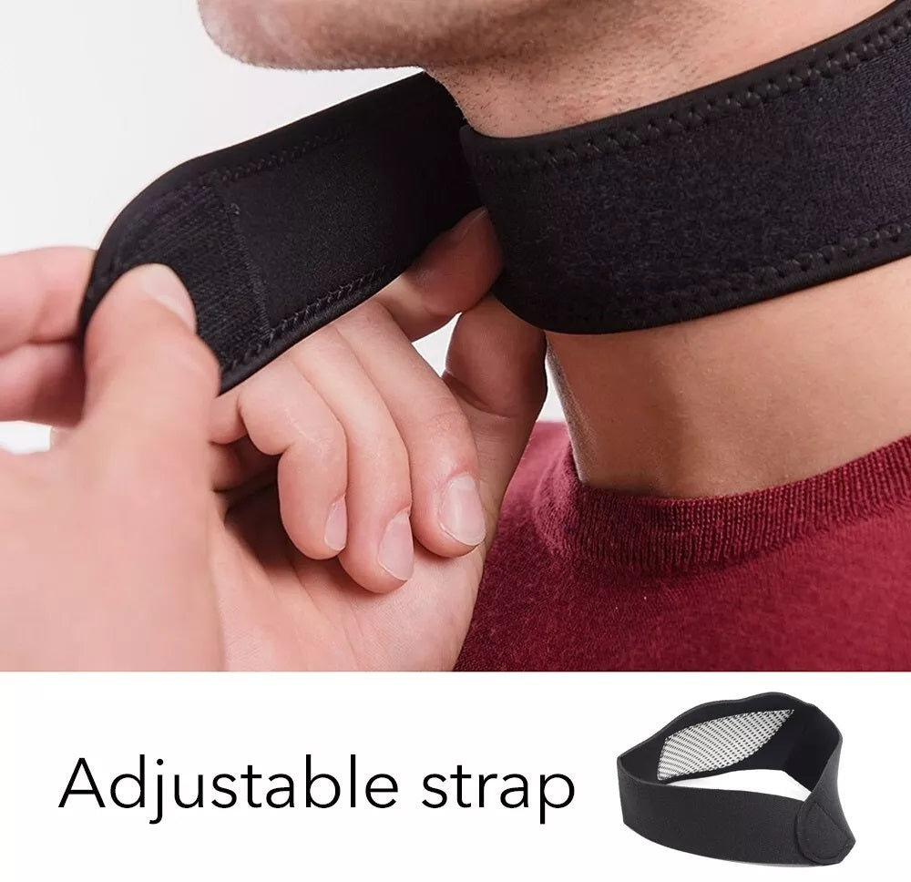 Self Heating Magnetic Neck Support Brace Collar Pain Relief Heat Pad Tourmaline