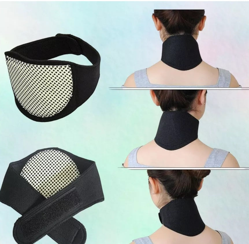 Self Heating Magnetic Neck Support Brace Collar Pain Relief Heat Pad Tourmaline