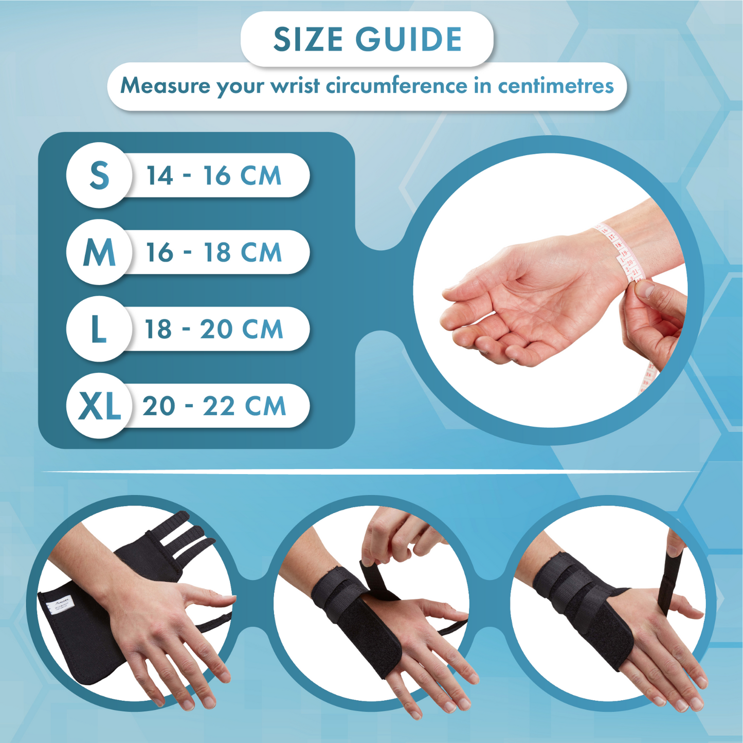 Orthopaedic Wrist Splint for Carpal Tunnel Support Brace Breathable