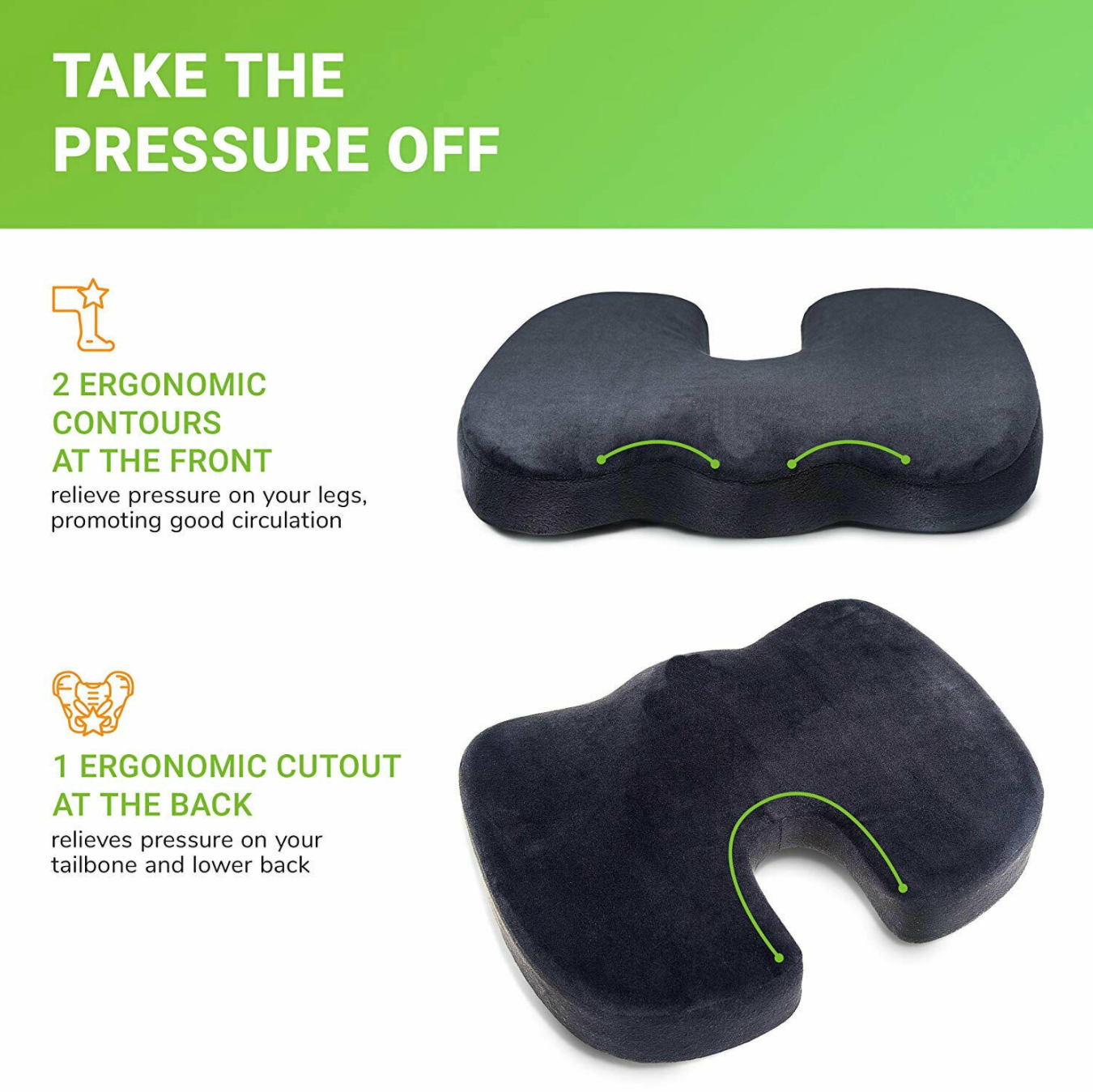 Orthopaedic Gel Memory Chair Cushion