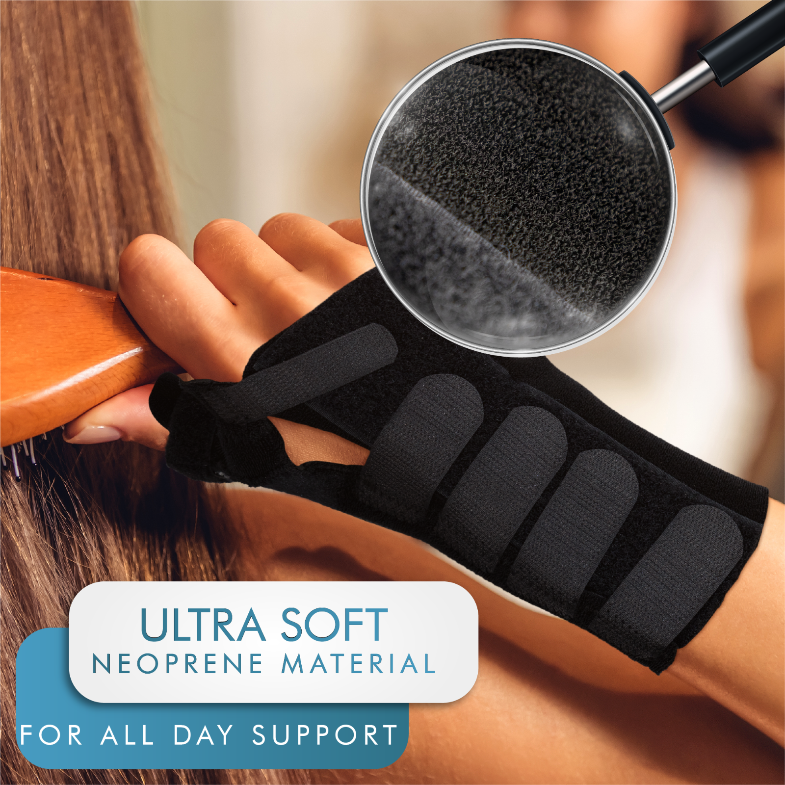 Actesso Elastic Wrist Support with Strap - Ideal for Uganda