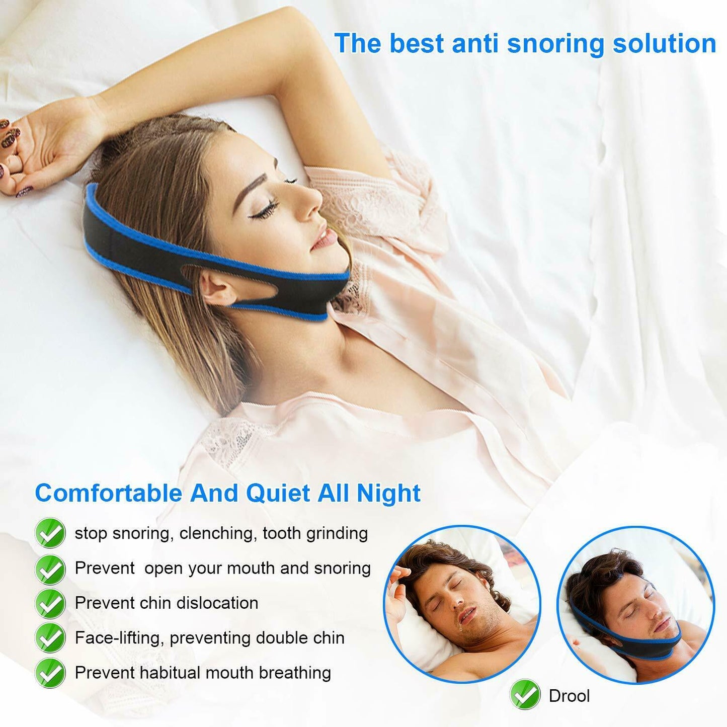 Anti Snoring Chin Strap Sleep Apnea Support