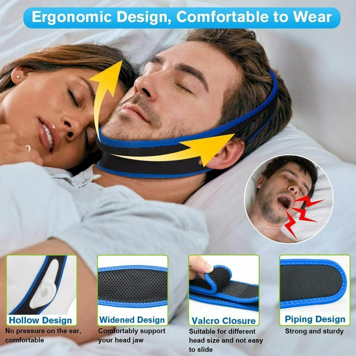 Anti Snoring Chin Strap Sleep Apnea Support