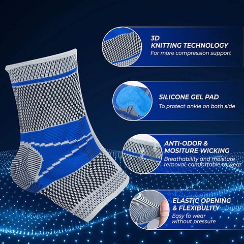 Ankle Brace For Sprains, Strains, Fractures, Achilles Tendonitis & Heel Pain Silicon